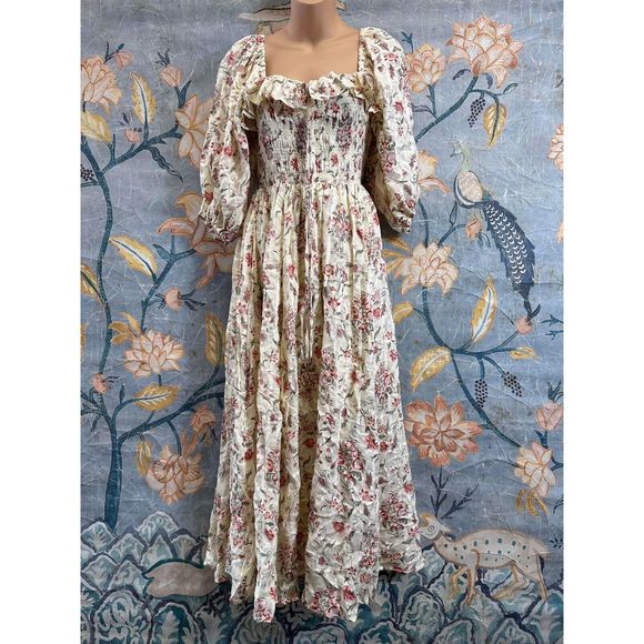 Free People Floral Maxi Dress - Cream and red - Picture 5 of 7